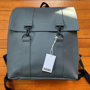 RAINS gray backpack, unisex. NWT.
